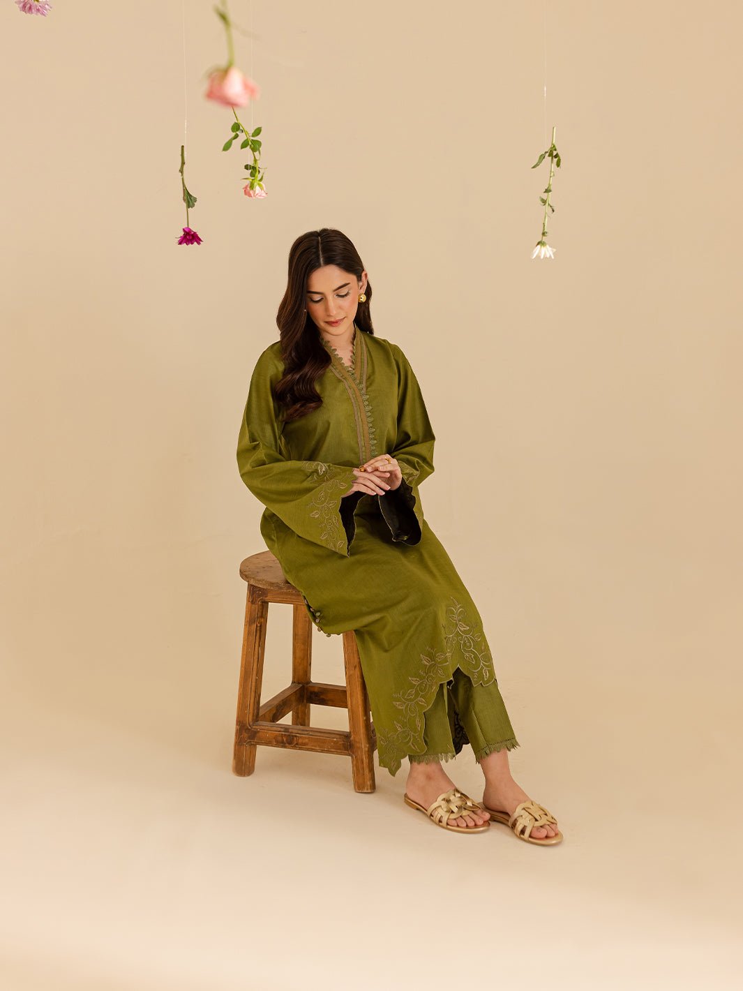 Mahnur | Petal Whispers Lawn Pret | Verdant-Brand:Mahnur-Type:Ladies Clothes-mendhi-Lawn-House of Maryam- Buy in UK, USA