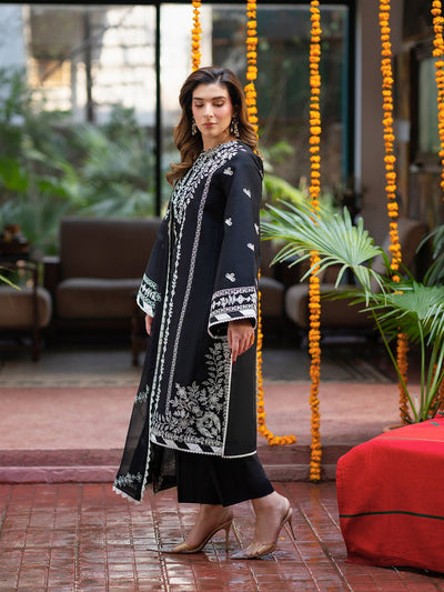 Mahnur | Satrangi Lawn 26 | ST-01-Brand:Mahnur-Type:Ladies Clothes-Black-Lawn-House of Maryam- Buy in UK, USA