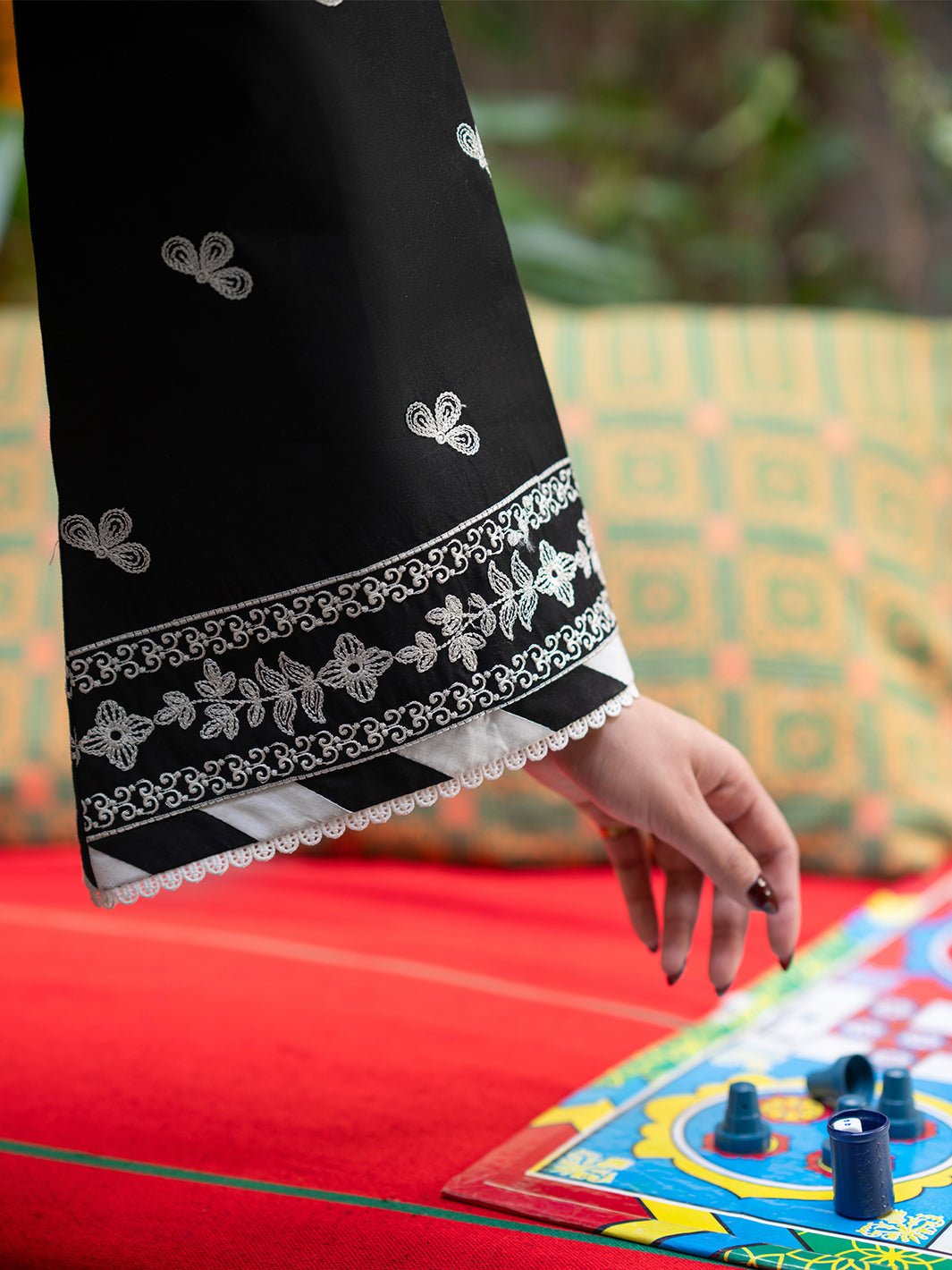 Mahnur | Satrangi Lawn 26 | ST-01-Brand:Mahnur-Type:Ladies Clothes-Black-Lawn-House of Maryam- Buy in UK, USA