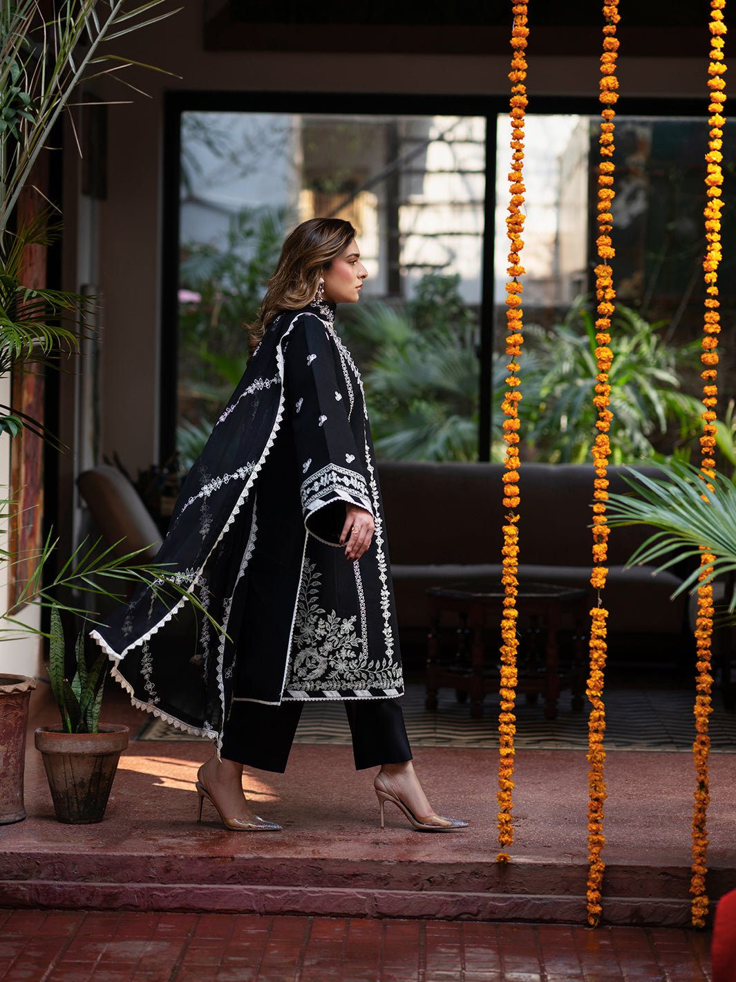 Mahnur | Satrangi Lawn 26 | ST-01-Brand:Mahnur-Type:Ladies Clothes-Black-Lawn-House of Maryam- Buy in UK, USA