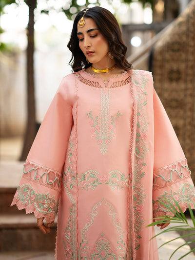 Mahnur | Satrangi Lawn 26 | ST-05-Brand:Mahnur-Type:Ladies Clothes-Peach Pink-Lawn-House of Maryam- Buy in UK, USA