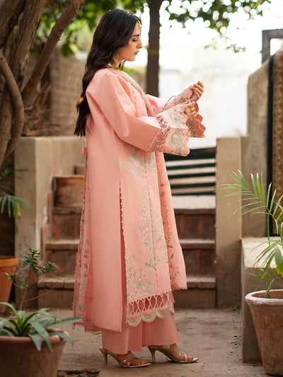 Mahnur | Satrangi Lawn 26 | ST-05-Brand:Mahnur-Type:Ladies Clothes-Peach Pink-Lawn-House of Maryam- Buy in UK, USA