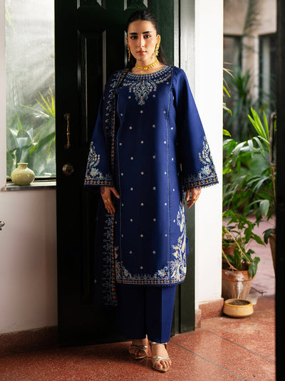 Mahnur | Satrangi Lawn 26 | ST-10-Brand:Mahnur-Type:Ladies Clothes-Navy-Lawn-House of Maryam- Buy in UK, USA