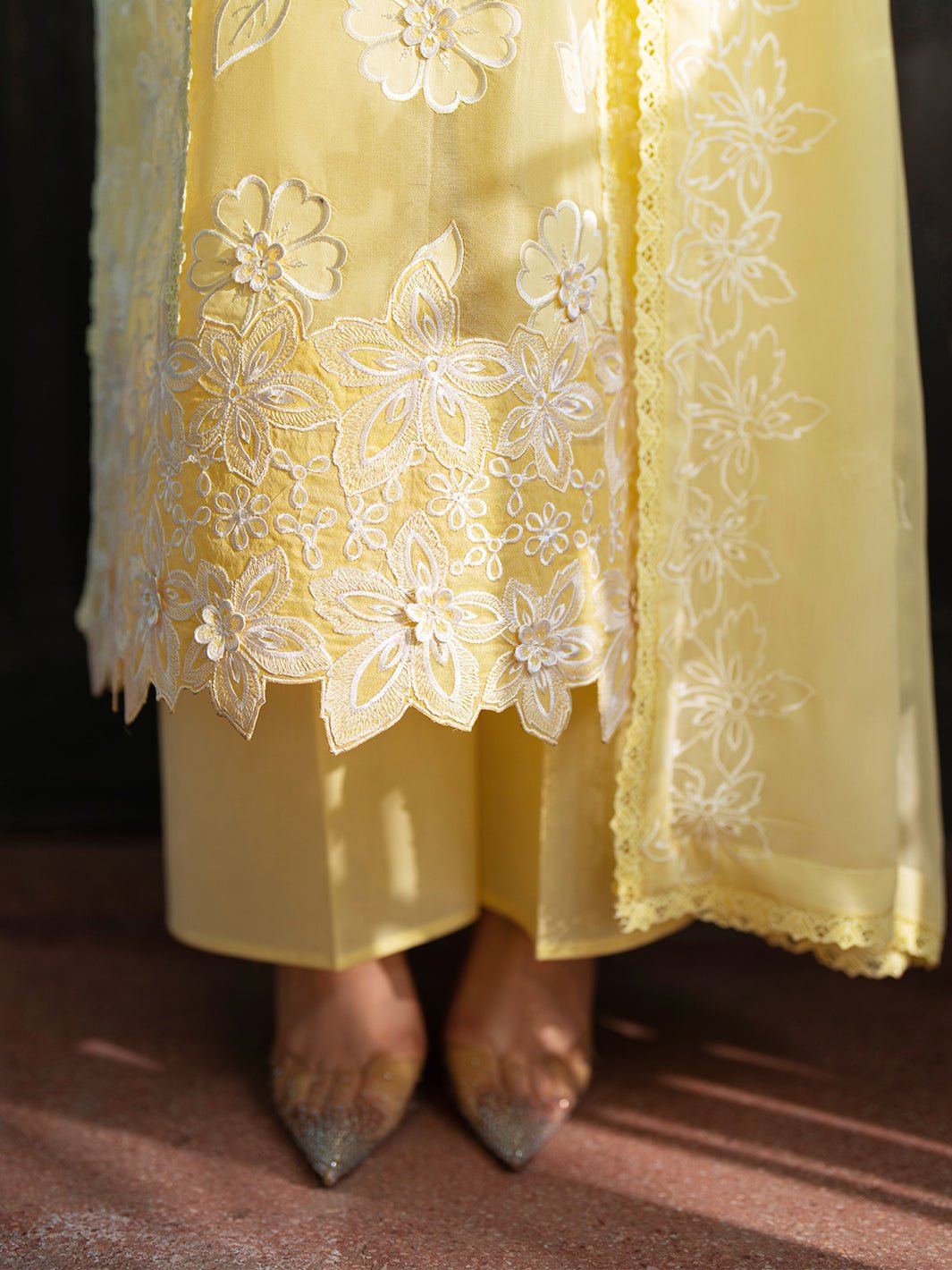Mahnur | Satrangi Lawn 26 | ST-11-Brand:Mahnur-Type:Ladies Clothes-Butter Yellow-Lawn-House of Maryam- Buy in UK, USA