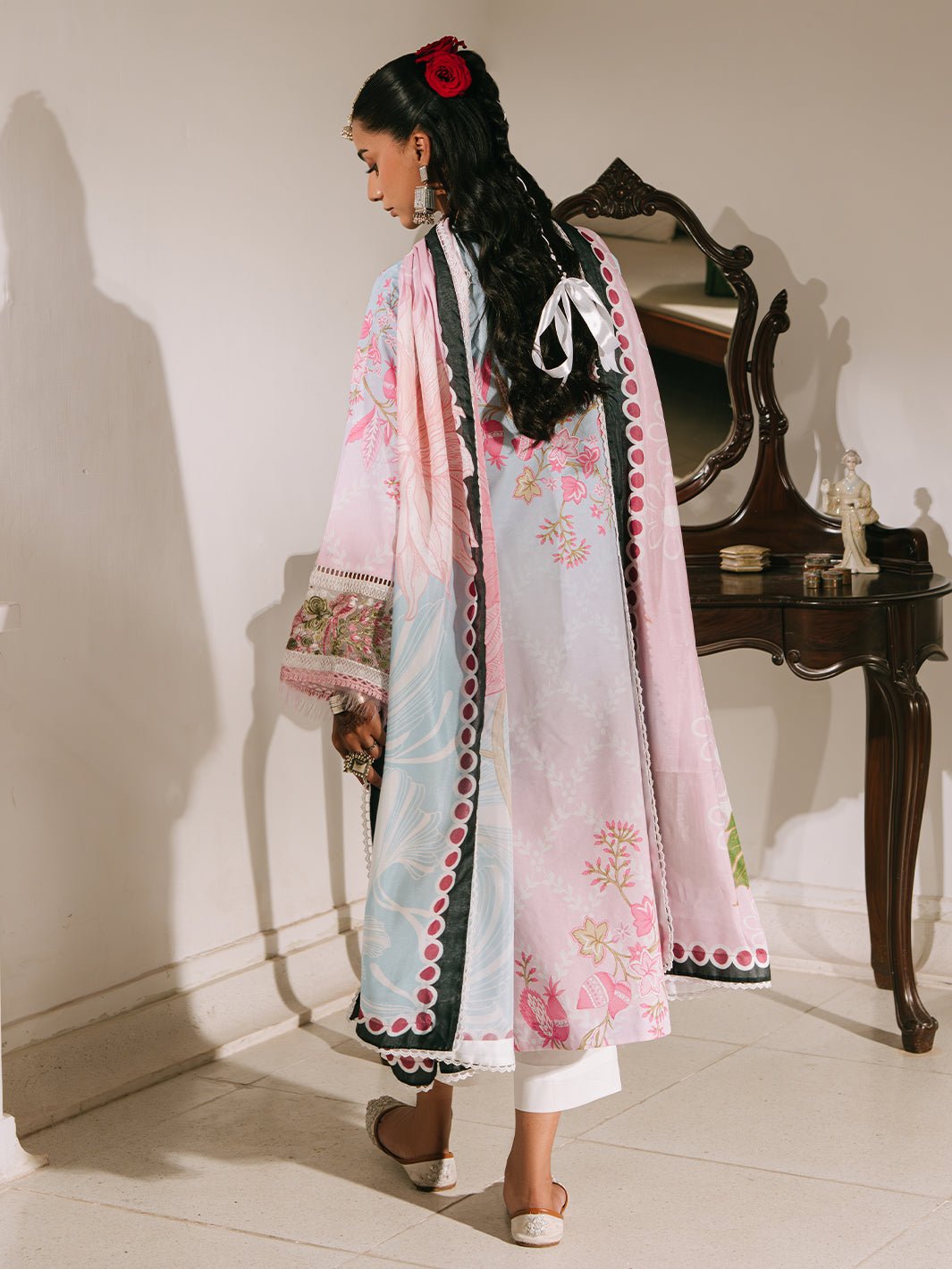Mahnur | Shanaya Luxury Lawn 25 | Abeer-Brand:Mahnur-Type:Ladies Clothes-Ice Blue-Lawn-House of Maryam- Buy in UK, USA