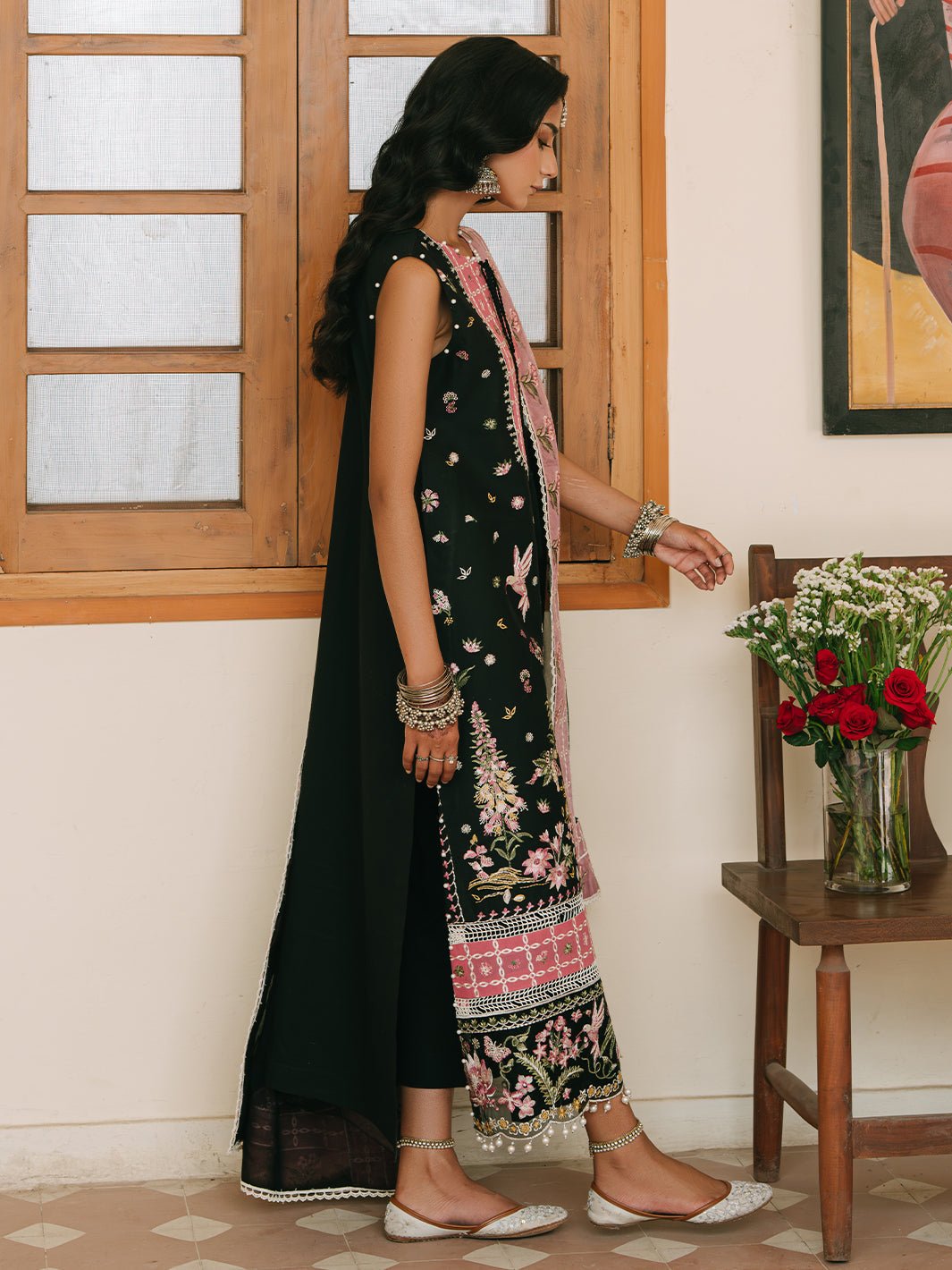 Mahnur | Shanaya Luxury Lawn 25 | Zarina-Brand:Mahnur-Type:Ladies Clothes-Black-Lawn-House of Maryam- Buy in UK, USA