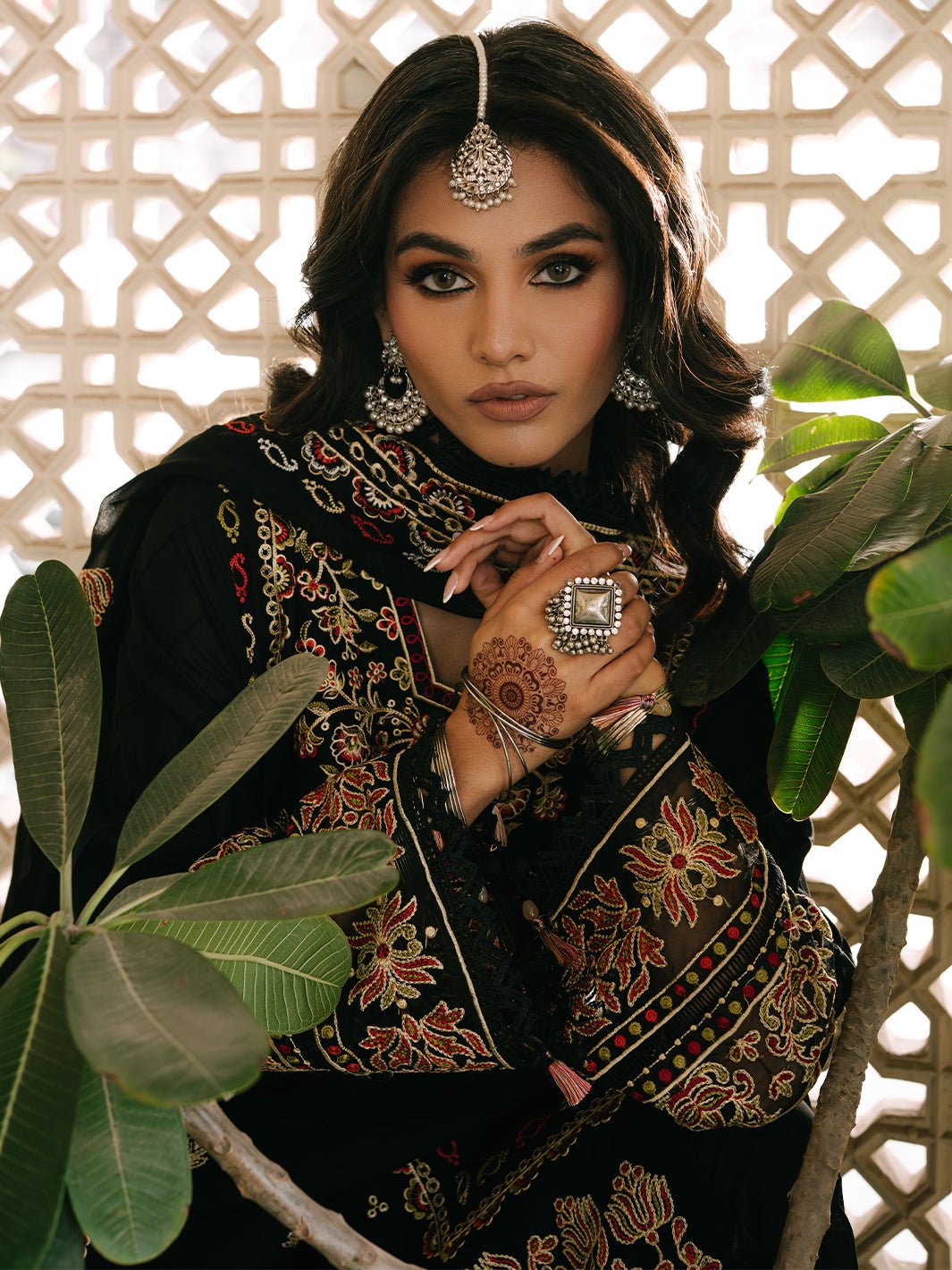 Mahnur | Shanaya Luxury Lawn 25 | Zehra-Brand:Mahnur-Type:Ladies Clothes-Black-Lawn-House of Maryam- Buy in UK, USA