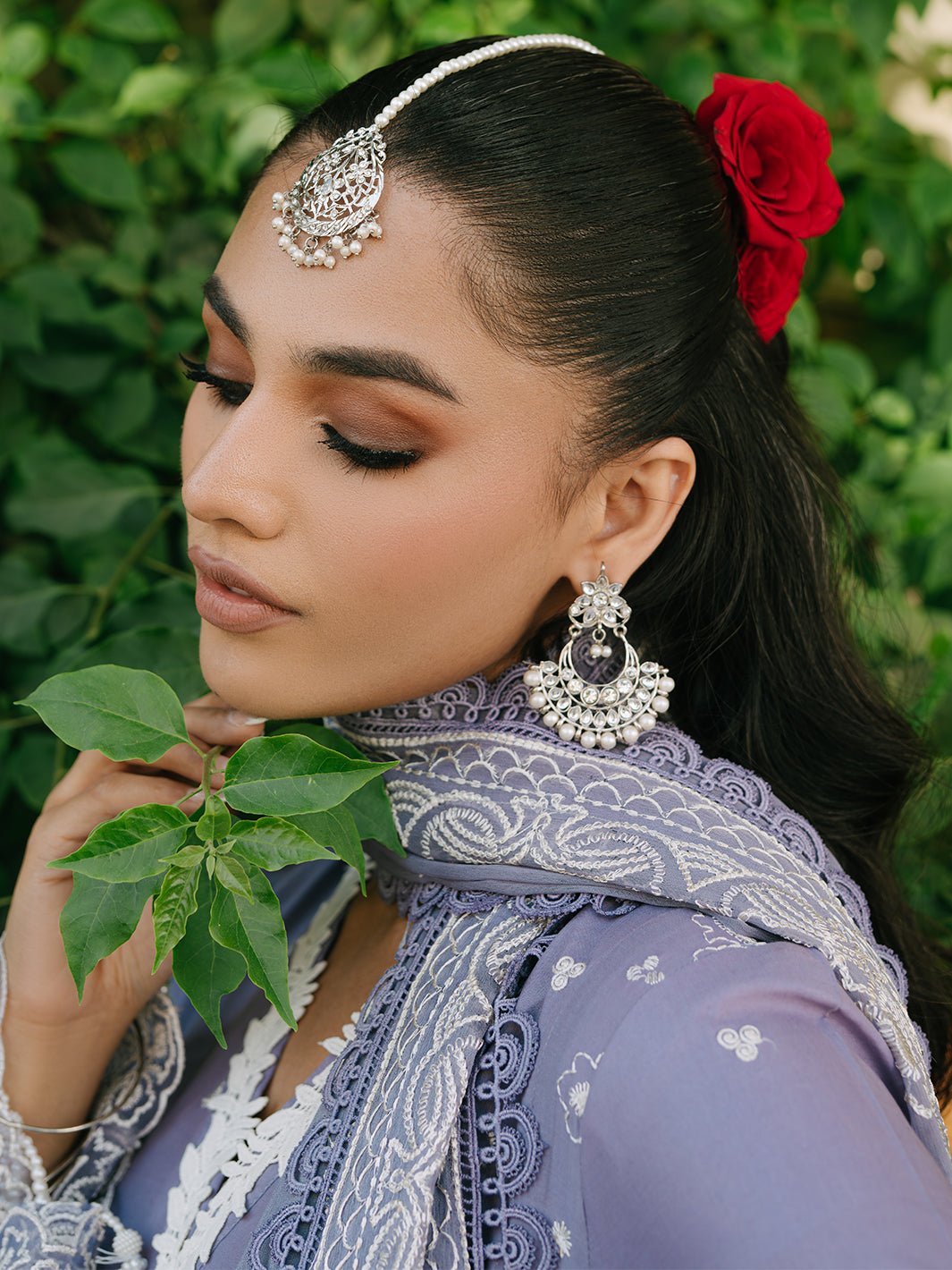 Mahnur | Shanaya Luxury Lawn 25 | Zoee-Brand:Mahnur-Type:Ladies Clothes-Lilac Gray-Lawn-House of Maryam- Buy in UK, USA