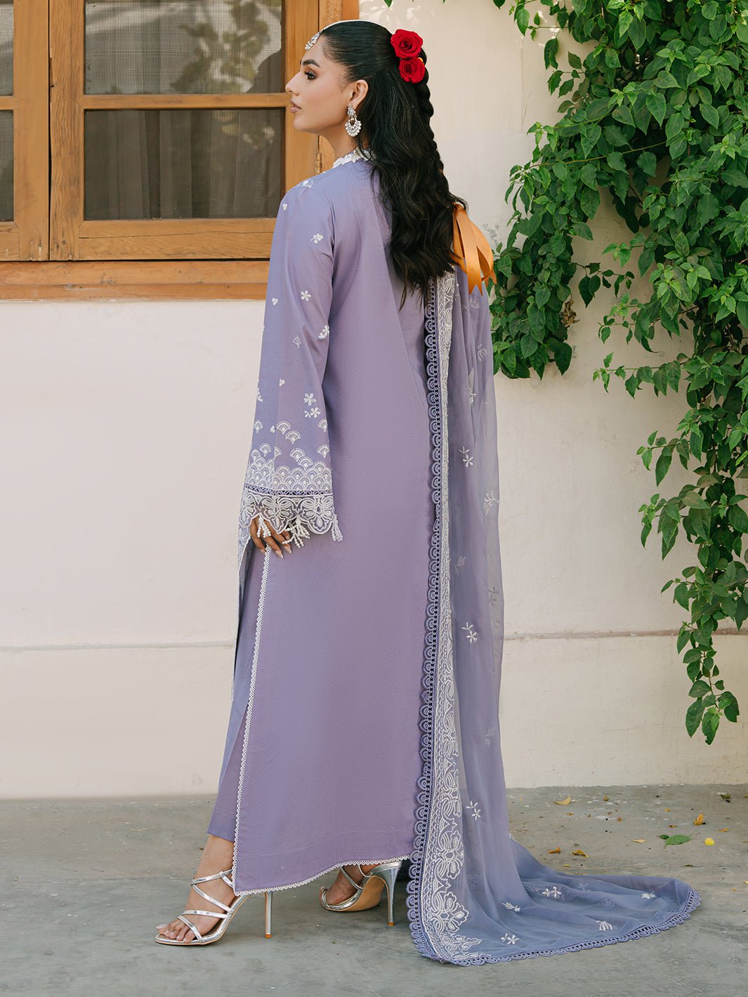 Mahnur | Shanaya Luxury Lawn 25 | Zoee-Brand:Mahnur-Type:Ladies Clothes-Lilac Gray-Lawn-House of Maryam- Buy in UK, USA