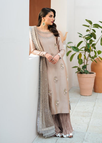 Mahum Asad | Raising The Bar | Sand -  Mahum Asad Formal - Original Designer Dress - House of Maryam