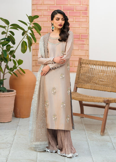Mahum Asad | Raising The Bar | Sand -  Mahum Asad Formal - Original Designer Dress - House of Maryam