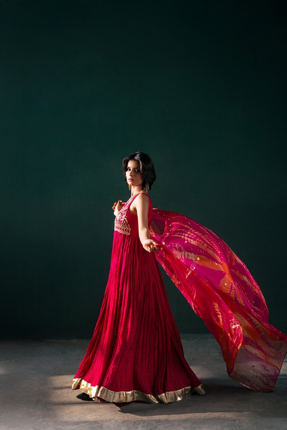 Malook | Rashq e Qamar | Jahanara-Brand:Malook-Type:Luxury-Hot Pink-Raw Silk-House of Maryam- Buy in UK, USA