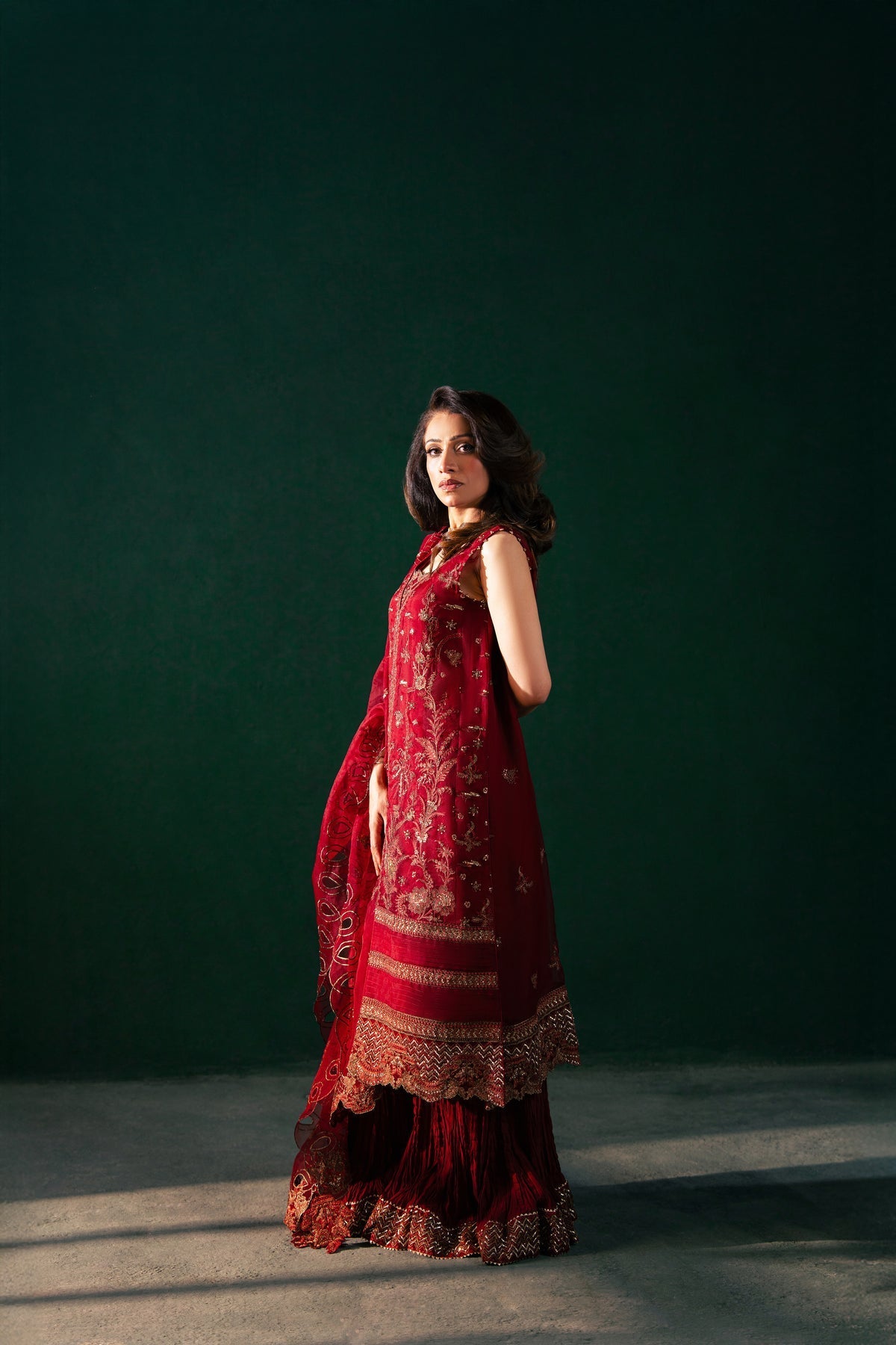 Malook | Rashq e Qamar | Serena-Brand:Malook-Type:Ladies Clothes-Maroon-Organza-House of Maryam- Buy in UK, USA