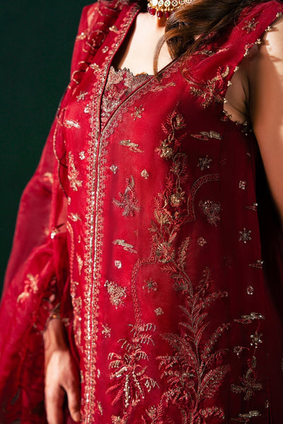 Malook | Rashq e Qamar | Serena-Brand:Malook-Type:Ladies Clothes-Maroon-Organza-House of Maryam- Buy in UK, USA