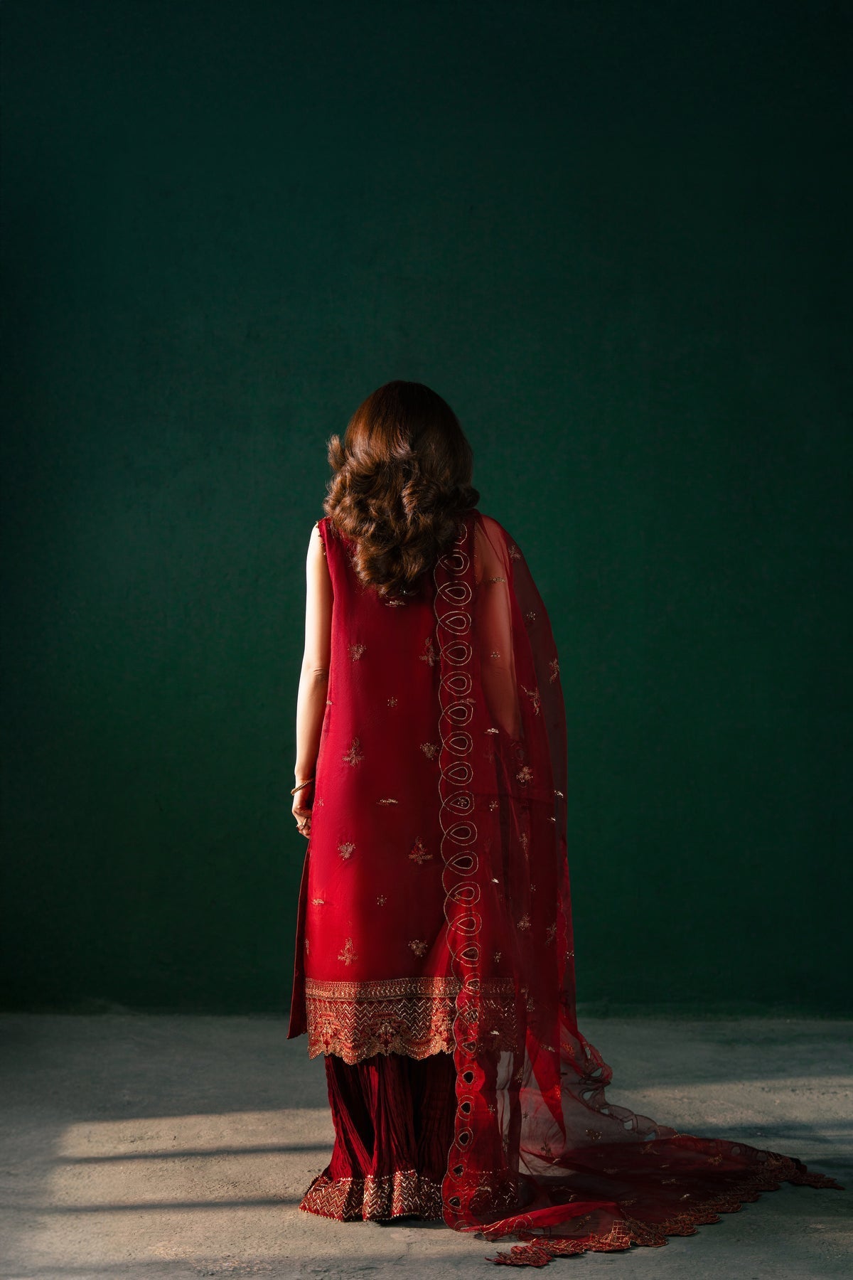 Malook | Rashq e Qamar | Serena-Brand:Malook-Type:Ladies Clothes-Maroon-Organza-House of Maryam- Buy in UK, USA