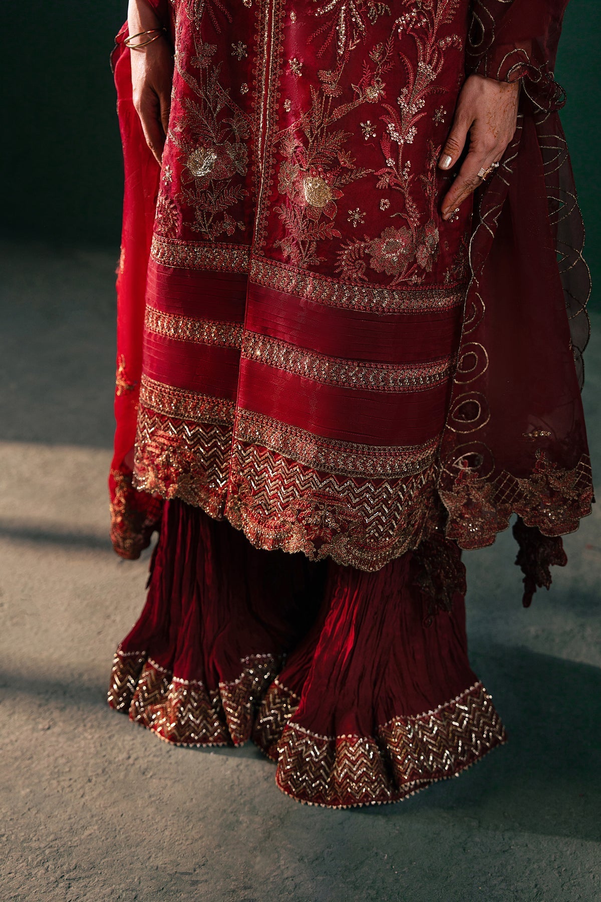 Malook | Rashq e Qamar | Serena-Brand:Malook-Type:Ladies Clothes-Maroon-Organza-House of Maryam- Buy in UK, USA