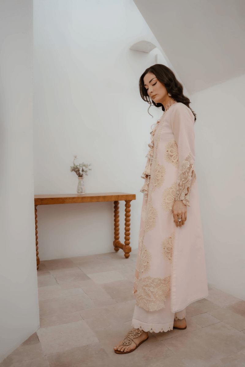 Manara | Eid Pret Collection 26 | FREESIA-Brand:Manara-Type:Ladies Clothes-Light Pink-Lawn-House of Maryam- Buy in UK, USA