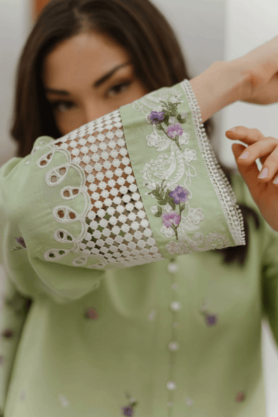 Manara | Eid Pret Collection 26 | GARDENIA-Brand:Manara-Type:Ladies Clothes-Mint Gray-Lawn-House of Maryam- Buy in UK, USA