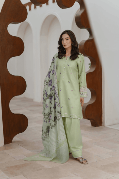 Manara | Eid Pret Collection 26 | GARDENIA-Brand:Manara-Type:Ladies Clothes-Mint Gray-Lawn-House of Maryam- Buy in UK, USA