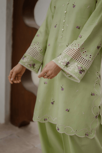 Manara | Eid Pret Collection 26 | GARDENIA-Brand:Manara-Type:Ladies Clothes-Mint Gray-Lawn-House of Maryam- Buy in UK, USA