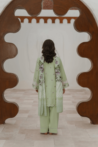 Manara | Eid Pret Collection 26 | GARDENIA-Brand:Manara-Type:Ladies Clothes-Mint Gray-Lawn-House of Maryam- Buy in UK, USA