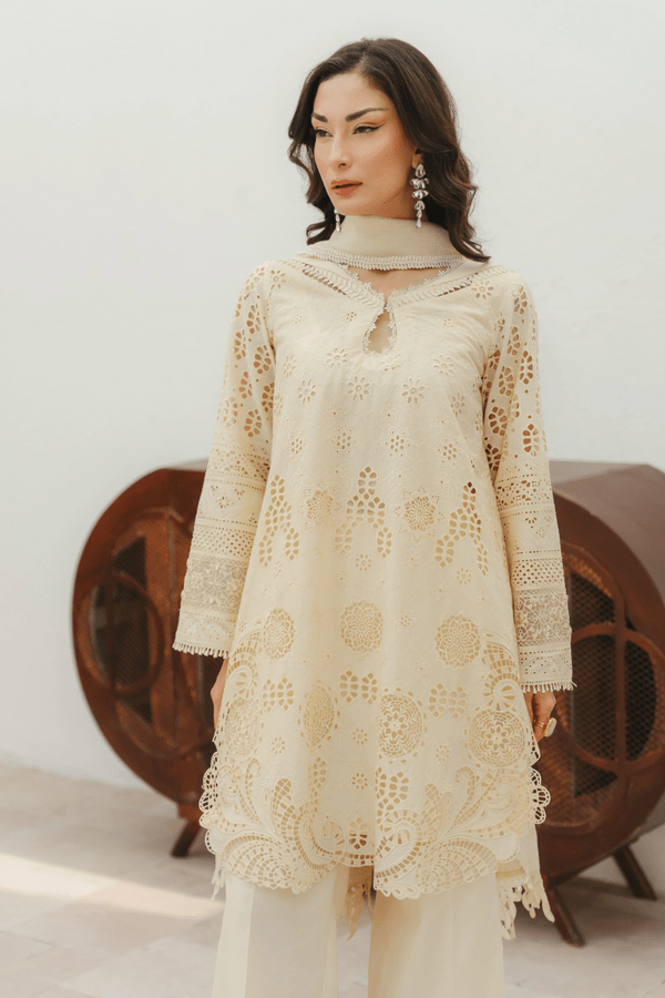 Manara | Eid Pret Collection 26 | JASMINE-Brand:Manara-Type:Ladies Clothes-Ivory-Schiffli-House of Maryam- Buy in UK, USA