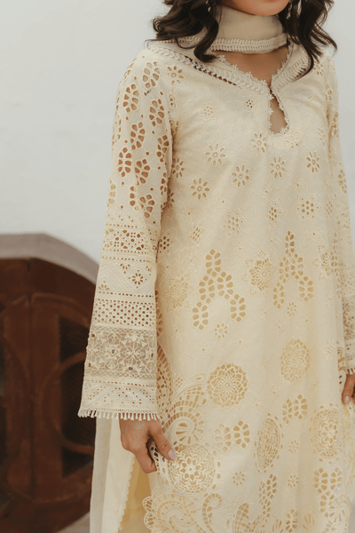 Manara | Eid Pret Collection 26 | JASMINE-Brand:Manara-Type:Ladies Clothes-Ivory-Schiffli-House of Maryam- Buy in UK, USA