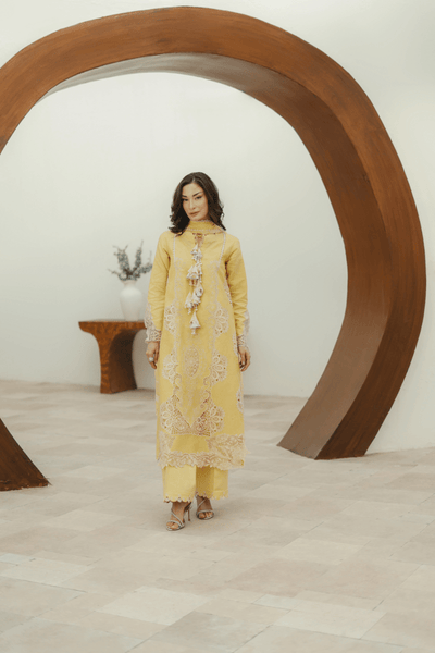 Manara | Eid Pret Collection 26 | LILLY-Brand:Manara-Type:Ladies Clothes-Maize Yellow-Lawn-House of Maryam- Buy in UK, USA