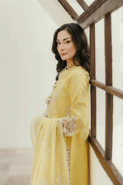 Manara | Eid Pret Collection 26 | LILLY-Brand:Manara-Type:Ladies Clothes-Maize Yellow-Lawn-House of Maryam- Buy in UK, USA