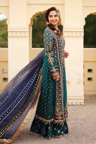 Maria B | Bridal Formals | Begum Jahanara-Brand:Maria B-Type:Ladies Clothes-Sea Green-Pure Organza-House of Maryam- Buy in UK, USA