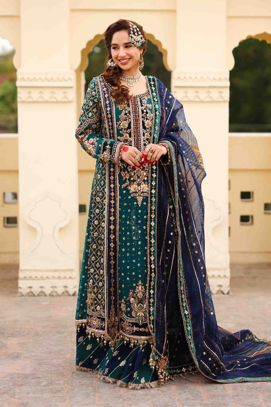 Maria B | Bridal Formals | Begum Jahanara-Brand:Maria B-Type:Ladies Clothes-Sea Green-Pure Organza-House of Maryam- Buy in UK, USA