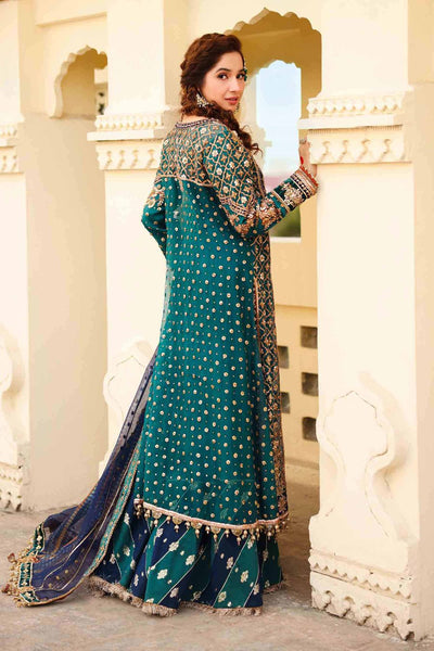 Maria B | Bridal Formals | Begum Jahanara-Brand:Maria B-Type:Ladies Clothes-Sea Green-Pure Organza-House of Maryam- Buy in UK, USA