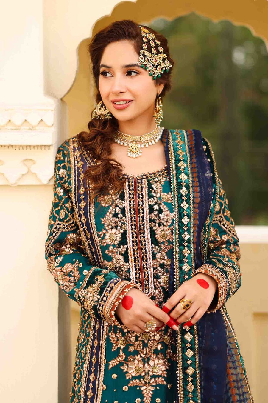 Maria B | Bridal Formals | Begum Jahanara-Brand:Maria B-Type:Ladies Clothes-Sea Green-Pure Organza-House of Maryam- Buy in UK, USA