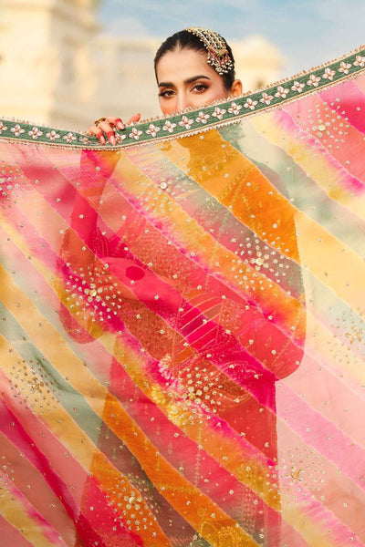 Maria B | Bridal Formals | Hur-ul-Nisa-Brand:Maria B-Type:Ladies Clothes-Hot Pink-Pure Organza-House of Maryam- Buy in UK, USA