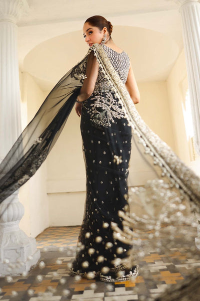 Maria B | Bridal Formals | Nawab Jan-Brand:Maria B-Type:Ladies Clothes-Black-Poly Net-House of Maryam- Buy in UK, USA