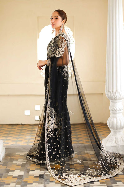 Maria B | Bridal Formals | Nawab Jan-Brand:Maria B-Type:Ladies Clothes-Black-Poly Net-House of Maryam- Buy in UK, USA