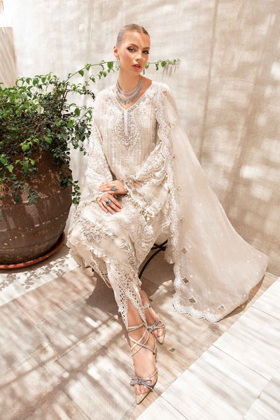 Maria B | Bridal Formals | Pearla-Brand:Maria B-Type:Ladies Clothes-Off White-Pure Organza-House of Maryam- Buy in UK, USA