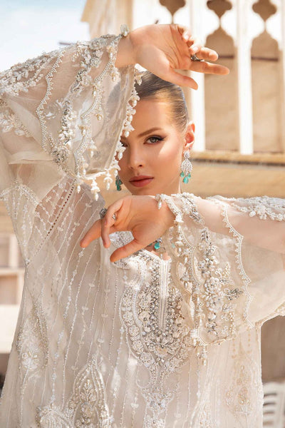 Maria B | Bridal Formals | Pearla-Brand:Maria B-Type:Ladies Clothes-Off White-Pure Organza-House of Maryam- Buy in UK, USA
