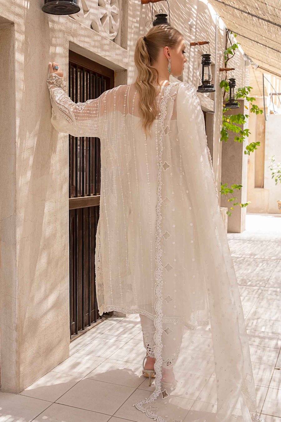 Maria B | Bridal Formals | Pearla-Brand:Maria B-Type:Ladies Clothes-Off White-Pure Organza-House of Maryam- Buy in UK, USA