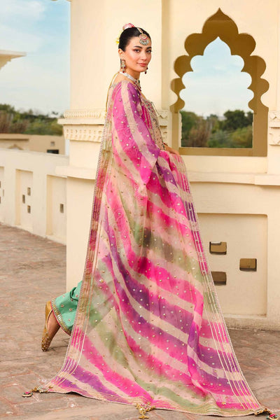 Maria B | Bridal Formals | Zeenat-un-Nisa-Brand:Maria B-Type:Ladies Clothes-Peach Pink-Pure Organza-House of Maryam- Buy in UK, USA