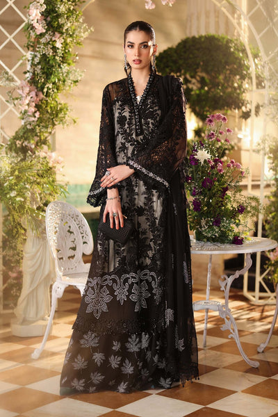 Maria b | Chiffon Formals 26 | MPC-26-101-Black-Brand:Maria B-Type:Ladies Clothes-Black-Chiffon-House of Maryam- Buy in UK, USA