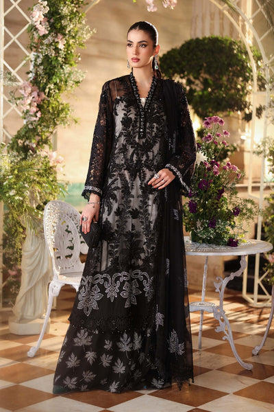 Maria b | Chiffon Formals 26 | MPC-26-101-Black-Brand:Maria B-Type:Ladies Clothes-Black-Chiffon-House of Maryam- Buy in UK, USA