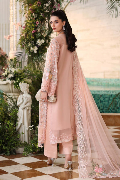 Maria b | Chiffon Formals 26 | MPC-26-104-Peach Pink-Brand:Maria B-Type:Ladies Clothes-Light Peach Pink-Lawn-House of Maryam- Buy in UK, USA