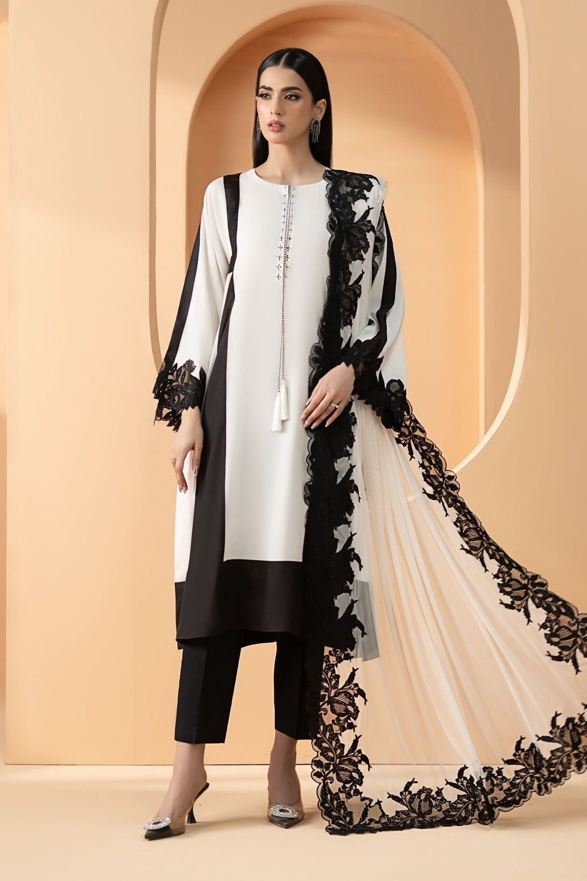 Maria B | Eid Collection Pret | DW-EF26-130-Brand:Maria B-Type:Ladies Clothes-White-Raw Silk-House of Maryam- Buy in UK, USA