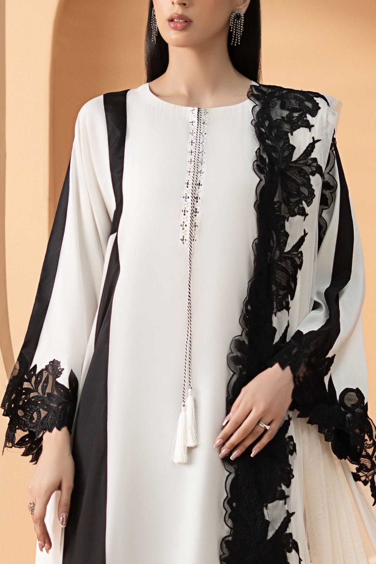 Maria B | Eid Collection Pret | DW-EF26-130-Brand:Maria B-Type:Ladies Clothes-White-Raw Silk-House of Maryam- Buy in UK, USA