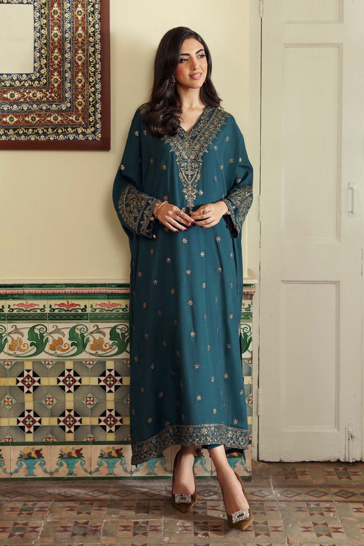 Maria B | Eid Collection Pret | DW-EF26-185-Brand:Maria B-Type:Ladies Clothes-Zinc-Grip-House of Maryam- Buy in UK, USA