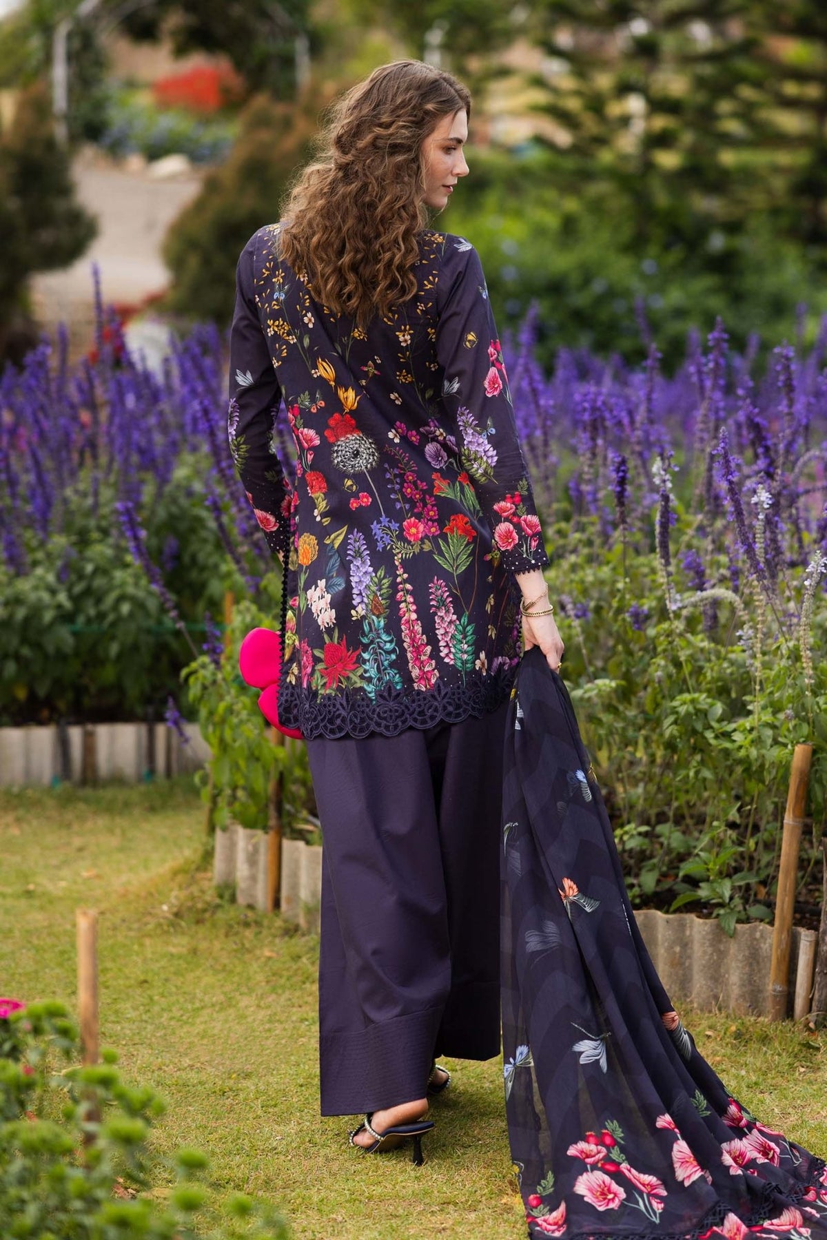 Maria B | Eid Collection Pret | DW-EF26-54-Brand:Maria B-Type:Ladies Clothes-Dark Purple-Lawn-House of Maryam- Buy in UK, USA