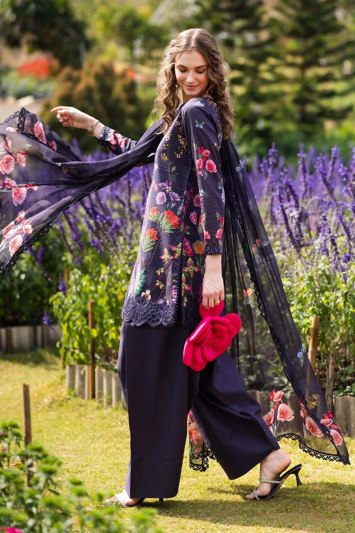 Maria B | Eid Collection Pret | DW-EF26-54-Brand:Maria B-Type:Ladies Clothes-Dark Purple-Lawn-House of Maryam- Buy in UK, USA