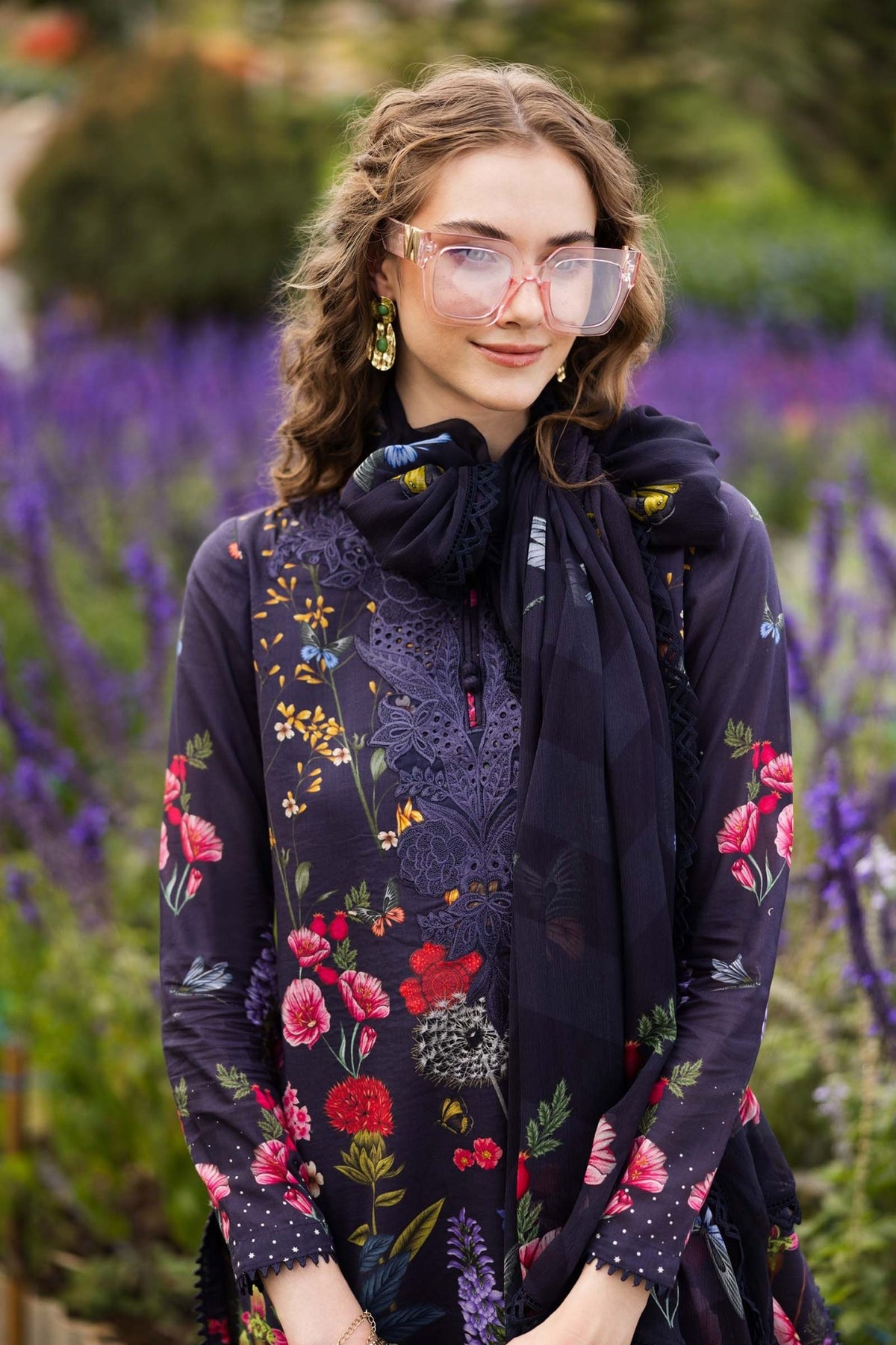 Maria B | Eid Collection Pret | DW-EF26-54-Brand:Maria B-Type:Ladies Clothes-Dark Purple-Lawn-House of Maryam- Buy in UK, USA