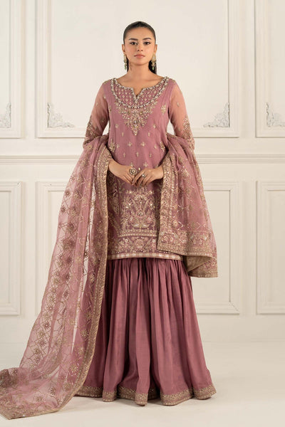 Maria B | Formal Wears | SF-EF25-53-Brand:Maria B-Type:Ladies Clothes-Pinkish Gray-Organza-House of Maryam- Buy in UK, USA